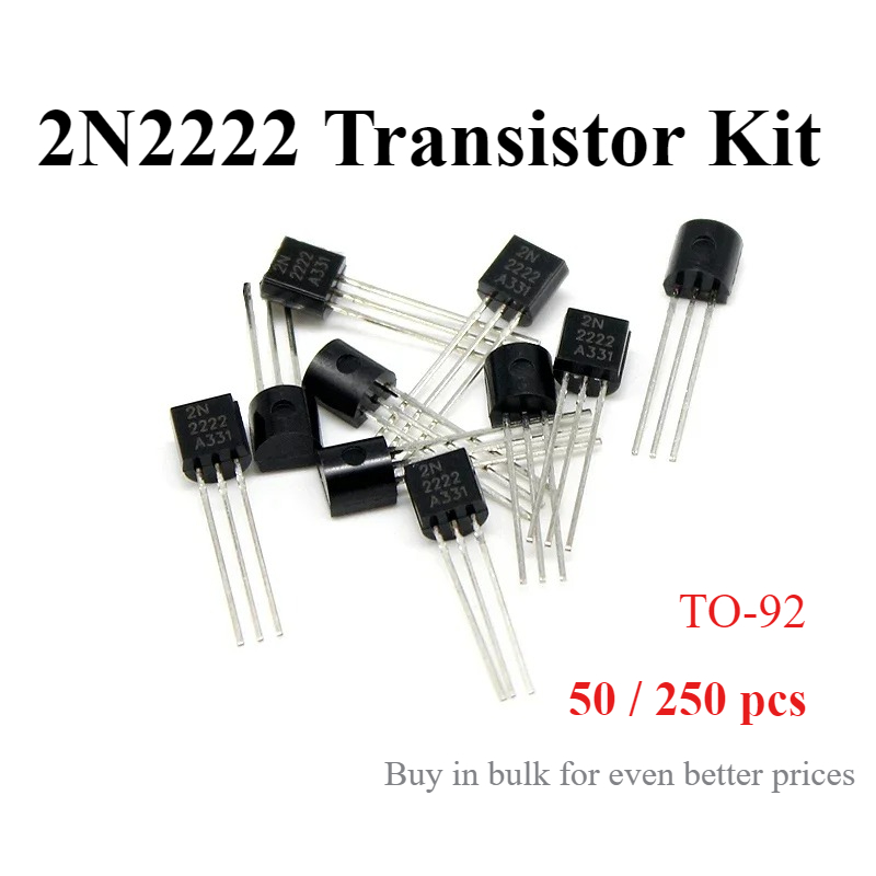 Diy Electronics Project Kit - Surtido de transistores NPN 2N2222 TO-92,
