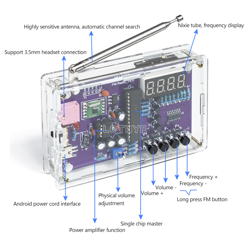 Kit electrónico DIY RDA5807S c - Diy Audio Electronics Kit reseña y precio