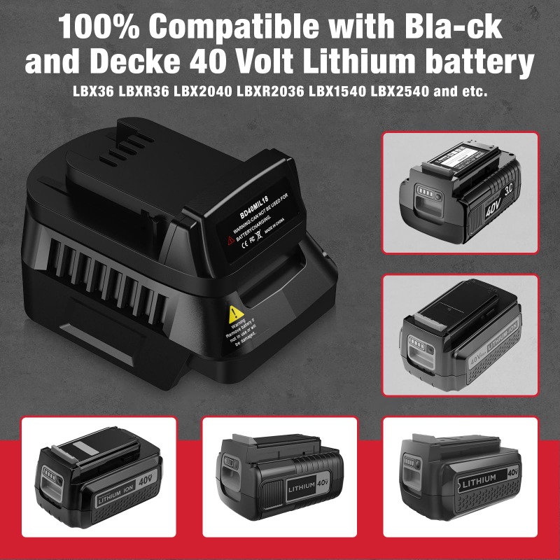 Adaptador de batería BD40MIL18 - Black+Decker Tool Cordless reseña y precio