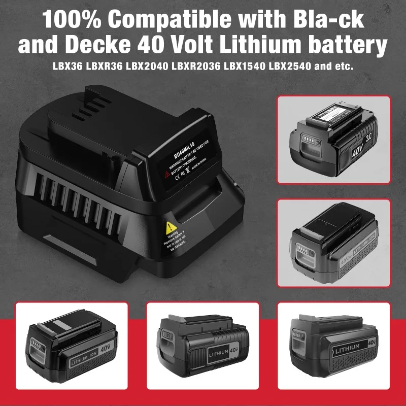Adaptador de batería BD40MIL18 - Black+Decker Tool Cordless reseña y precio