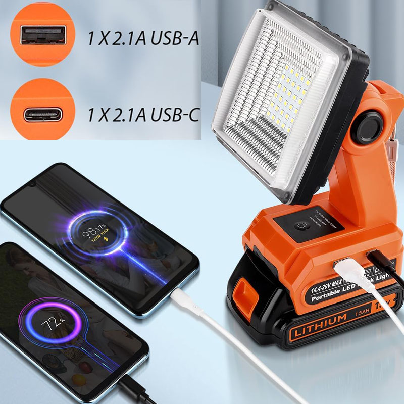 Lámpara Led de trabajo de 4 pu - Black+Decker Tool Cordless reseña y precio
